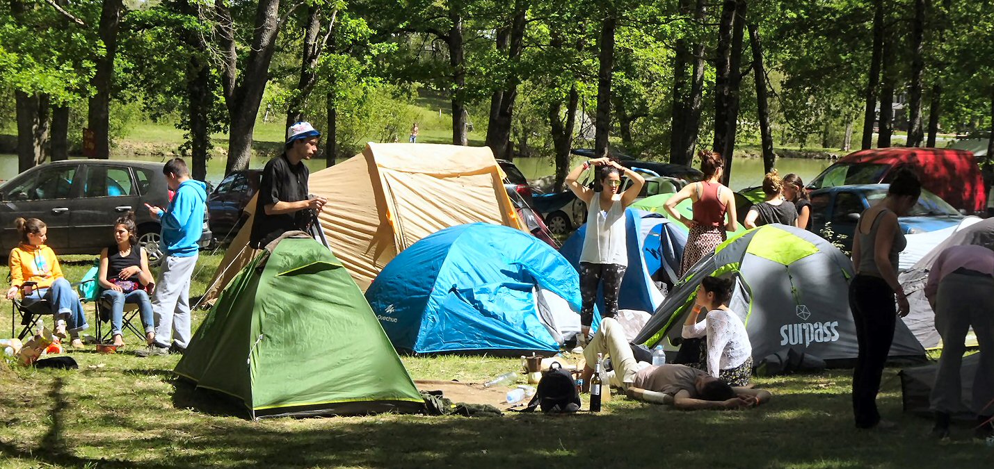 Le camping du Lac de Gascogne, mis gracieusement à la disposition des festivaliers