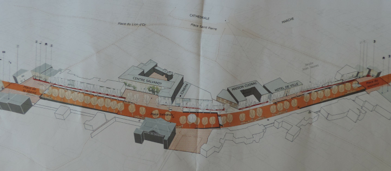 Le projet des Allées De Gaulle  présenté aux Condomois