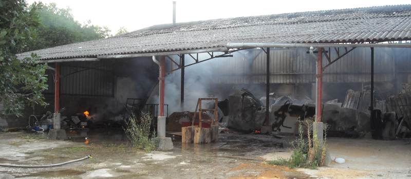 LA ROMIEU: Incendie au lieu dit "COUPET"