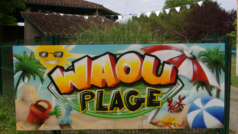 Waou Plage à la base de loisirs du lac de Plaisance