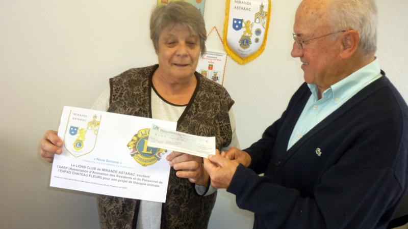 Vic Fezensac : Le Lions Club soutient Le Château Fleuri