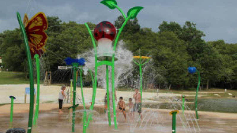 Cazaubon : Les jeux d'eau ont été inaugurés