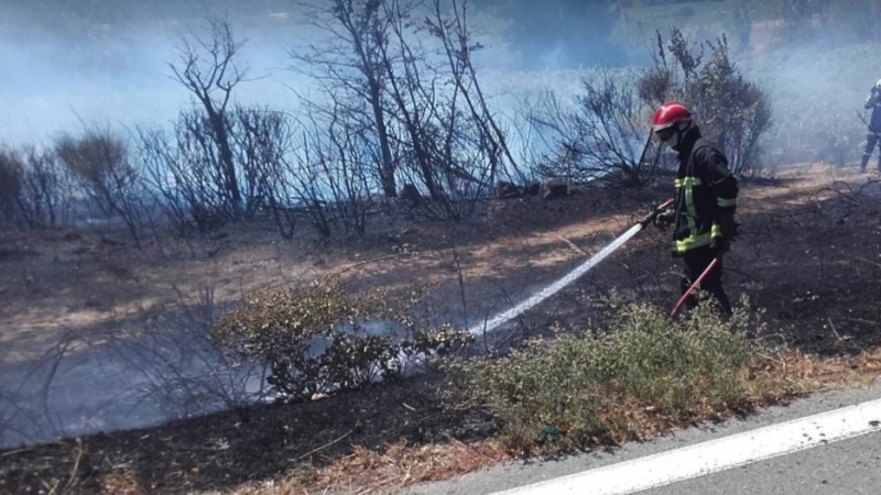 les sapeurs pompiers gersois sur le feu du Boulou