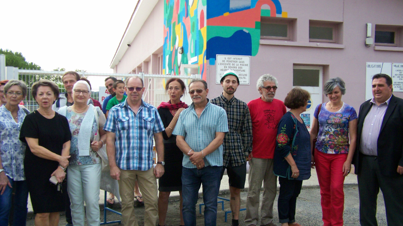 Inauguration de la Fresque de la piscine municipale à Mauvezin
