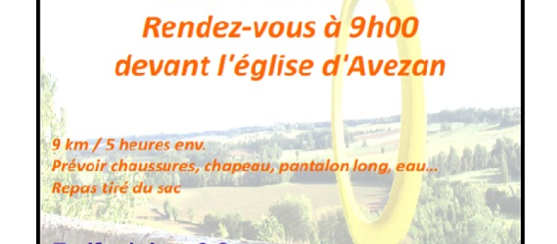 AVEZAN  : randonnée culturelle du château d' Avezan au promontoire de Tournecoupe 