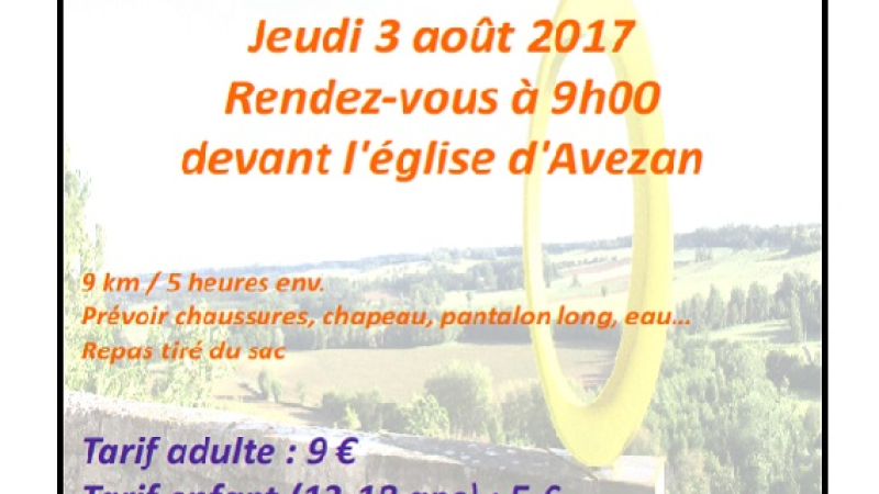 AVEZAN  : randonnée culturelle du château d' Avezan au promontoire de Tournecoupe 