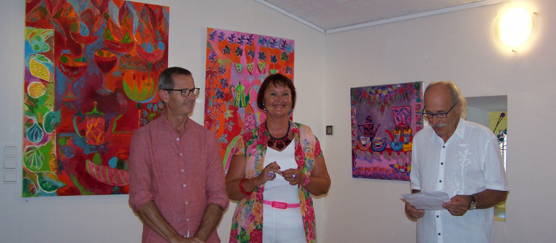 Vernissage de l'exposition Marthe Huigens à Montaut les Créneaux