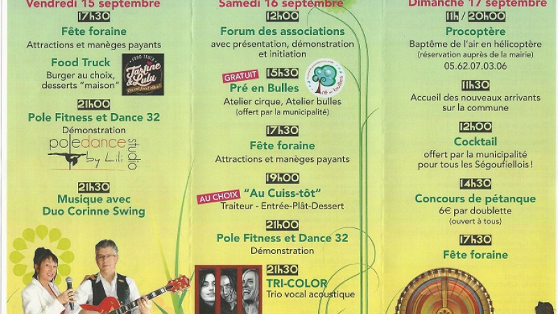 SEGOUFIELLE - Fête et Forum des associations ...tout un programme !
