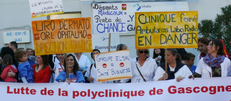 Manifestation à la polyclinique :"Tout se passe au-dessus de nos têtes", regrette le syndicat CGT qui revendique une table ronde sur le devenir de l'établissement