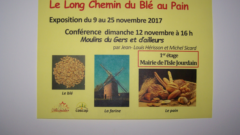 Exposition "Le Long Chemin du Blé au Pain" à la mairie de l'Isle-Jourdain