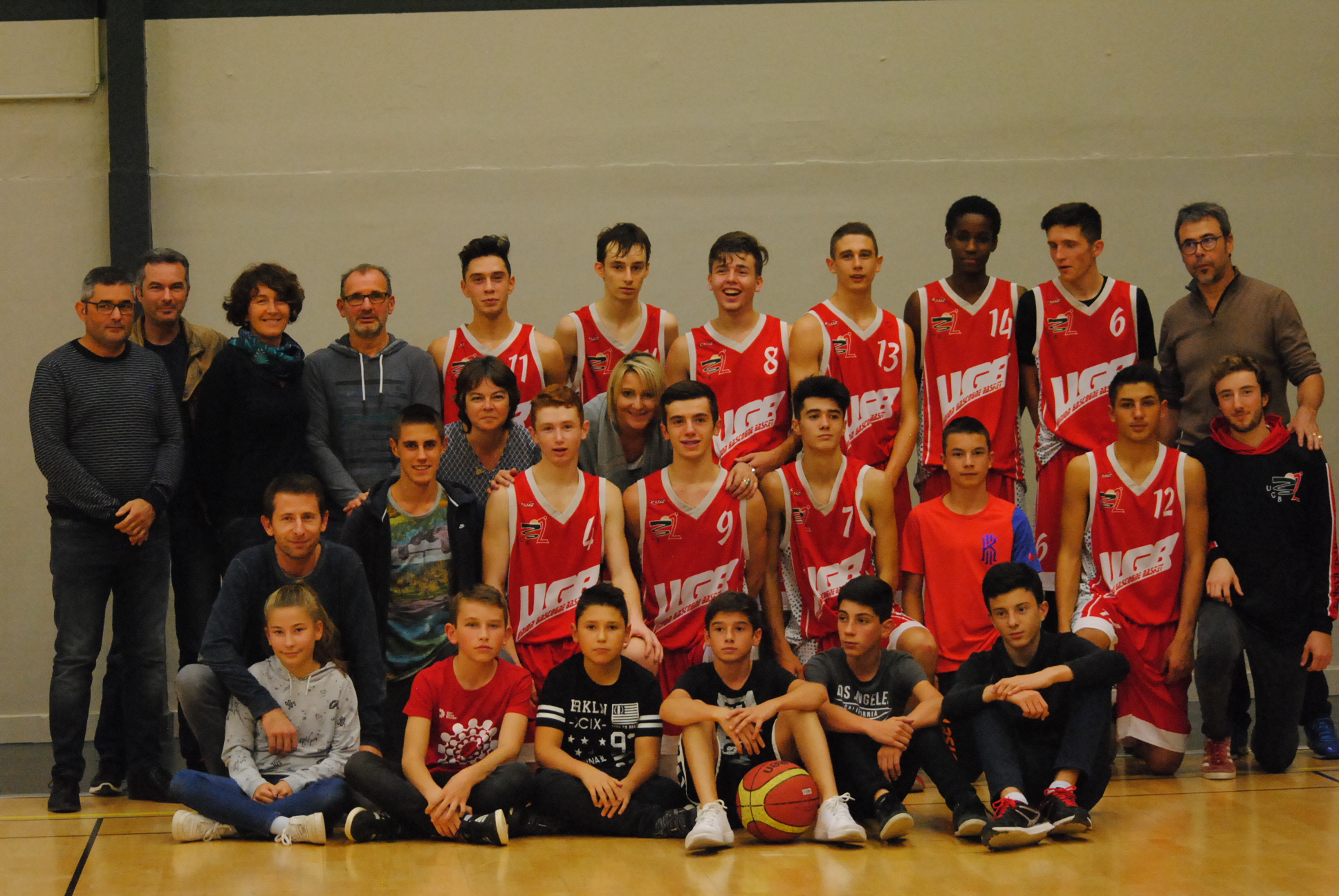 Les cadets de l'Union Gascogne Basket