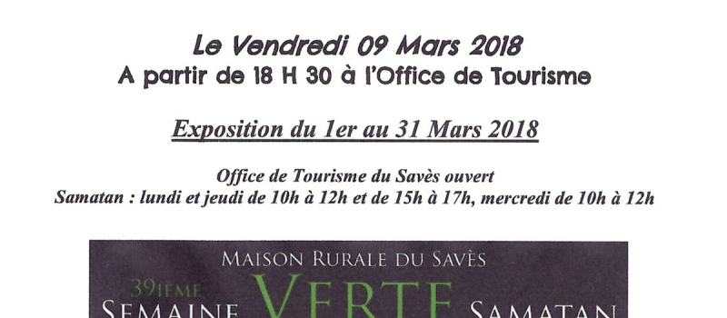 Exposition et vernissage Office de Tourisme