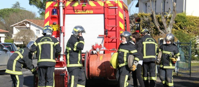 En manoeuvres avec les sapeurs-pompiers