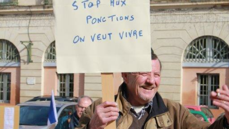 manifestation des retraités dans la commune