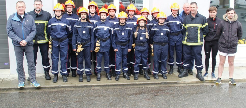 Les Cadets de l’Astarac, jeunes sapeurs pompiers en formation.