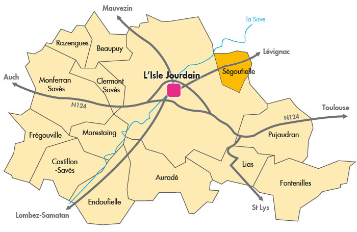 Ségoufielle au sein du canton