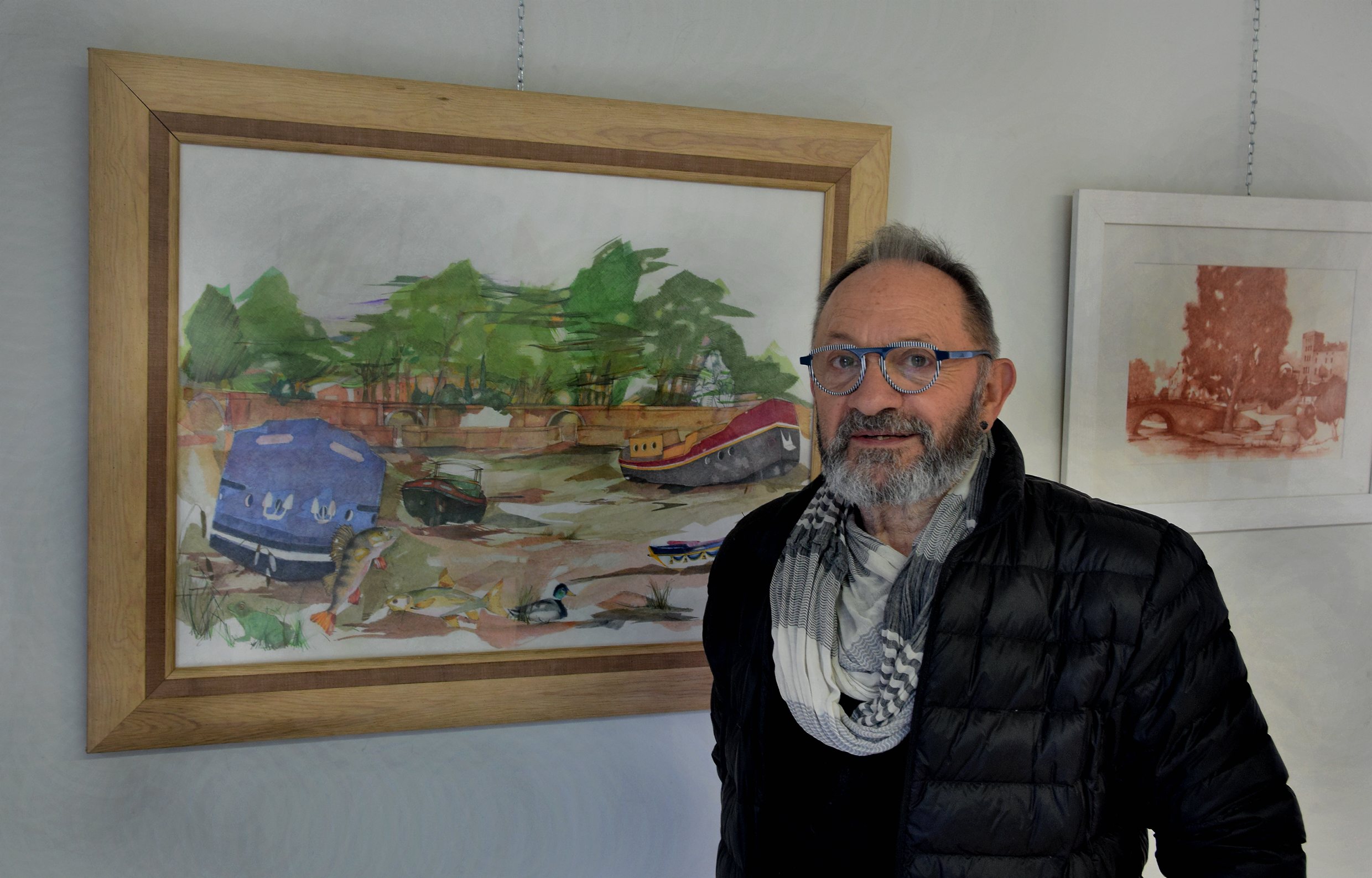 L'artiste affectionne le Canal du Midi
