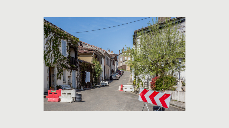 À Manciet la RD 931 est en réfection  
