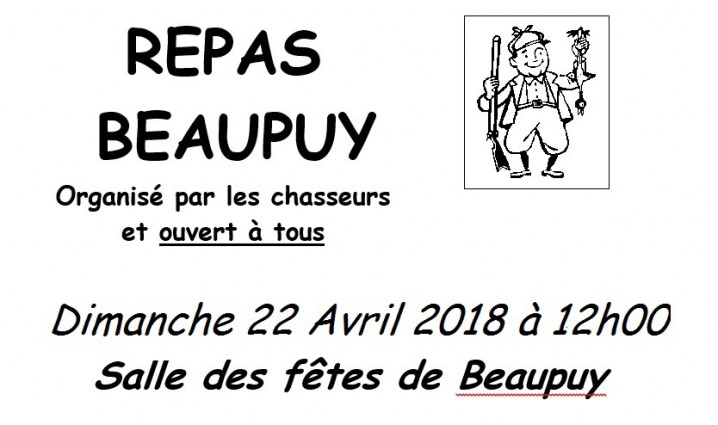 le repas des chasseurs de Beaupuy