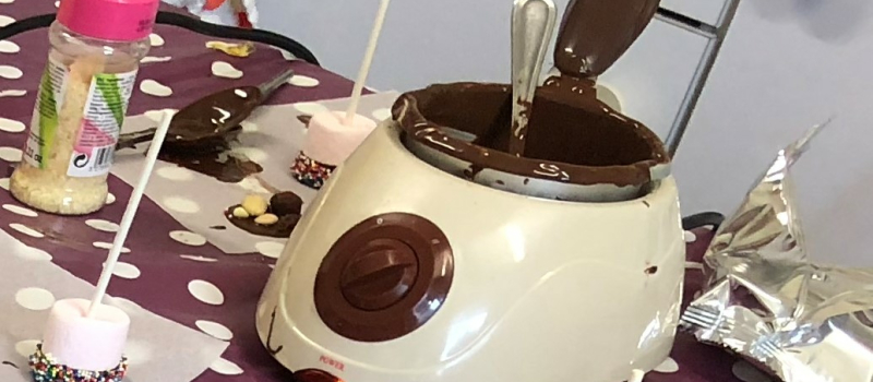 Atelier sur le chocolat.