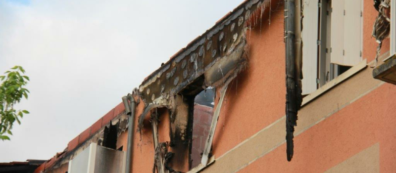 feu d’appartement au 4 eme étage d’un immeuble