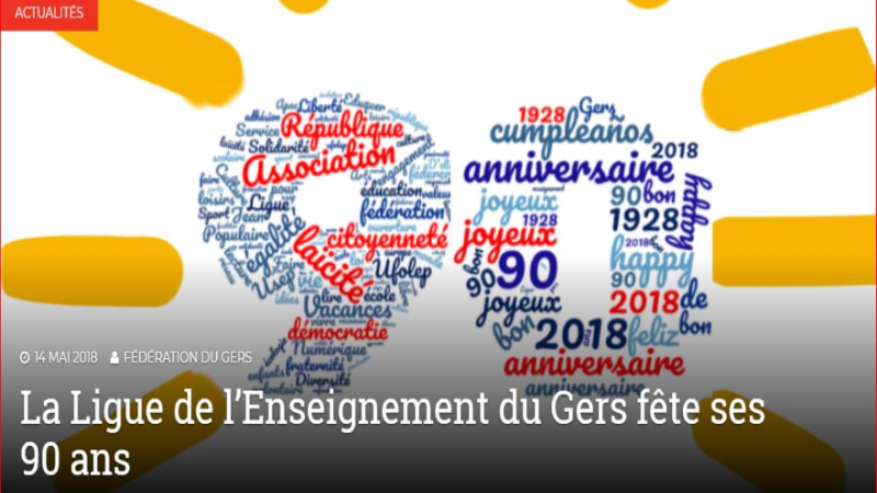 La Ligue de l’Enseignement du Gers fête ses 90 ans.