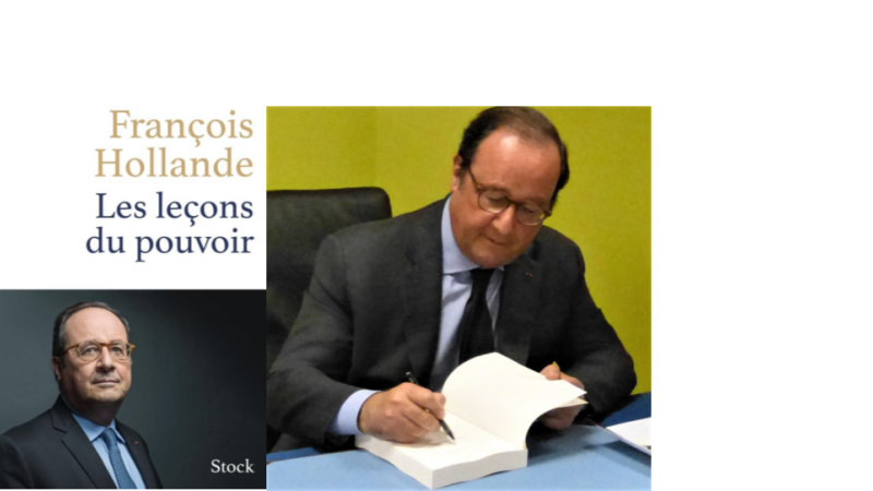 Séance de dédicaces pour François HOLLANDE.