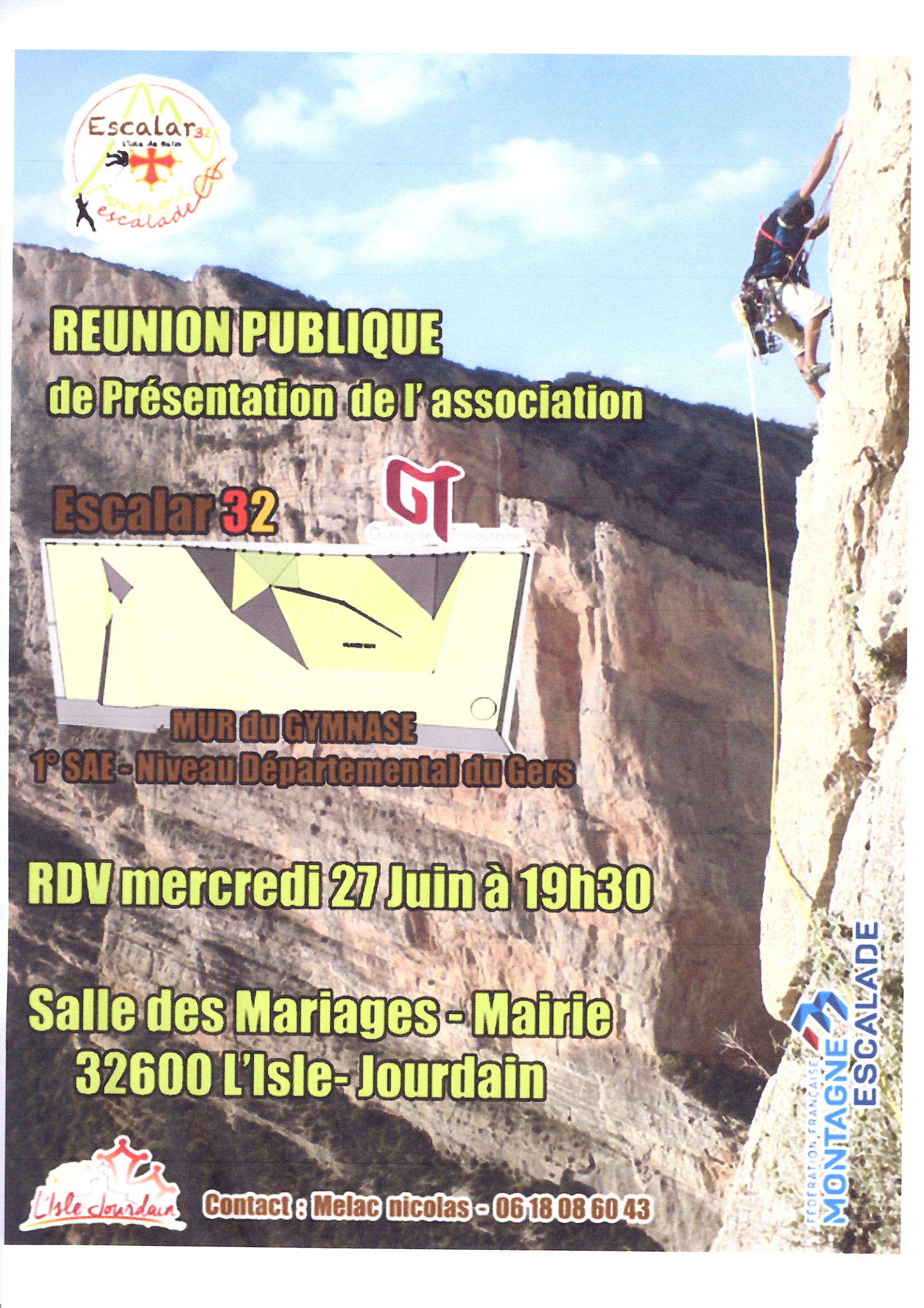 l'affiche pour la réunion Escalar 32