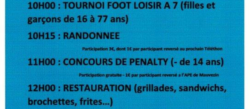 Le foot en fête samedi 23 juin