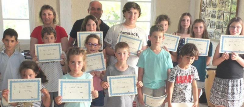18 diplômés à l'école de musique