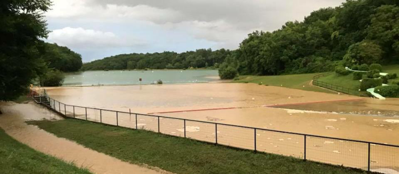 Nouvelle catastrophe due aux orages à la base loisirs