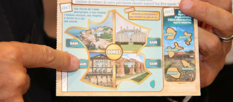 Loto du patrimoine le 1er gros tombe.