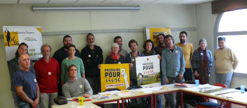 La confédération Paysanne du Gers lance sa campagne électorale
