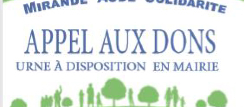 Solidarité avec les sinistrés de l'Aude