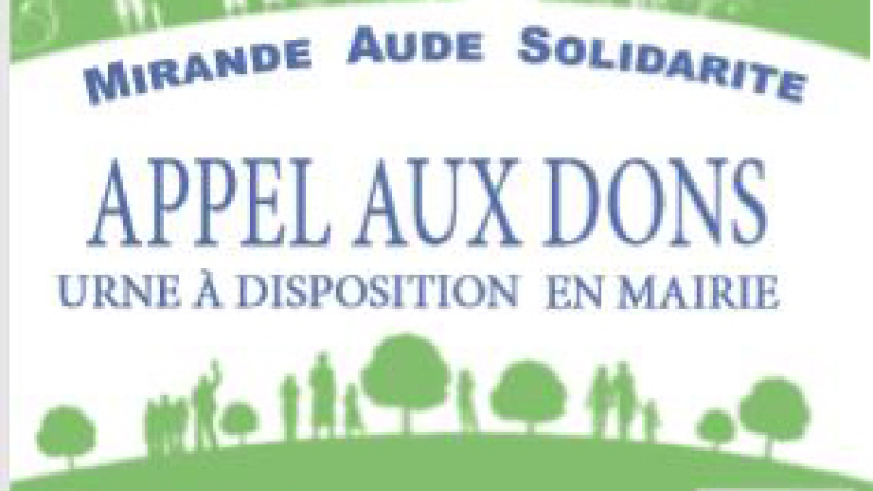 Solidarité avec les sinistrés de l'Aude