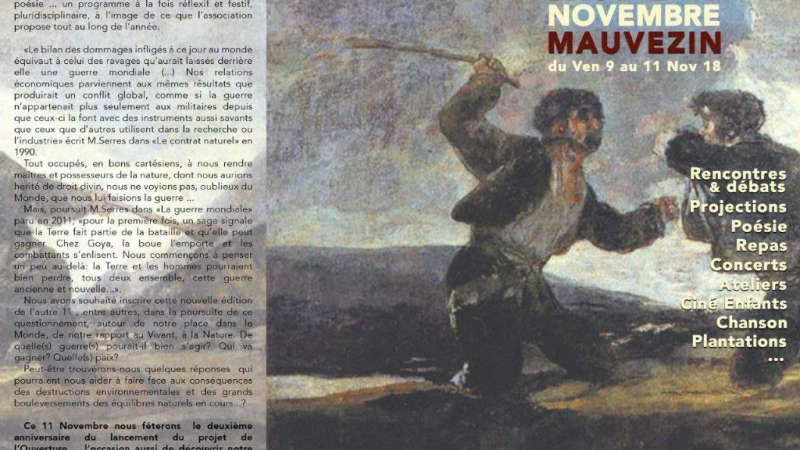 Fête «L’autre 11 novembre» du 9 au 11 novembre