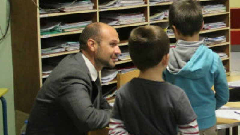 Mathieu Blugeon a visité le collège et les écoles