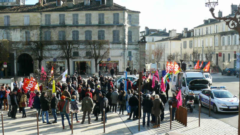 CGT, FSU, Sud-Solidaires, ont manifesté et lancé un appel à la grève pour le 14 décembre