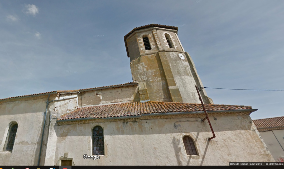 Gondrin église St Martin - Street View Août 2016.