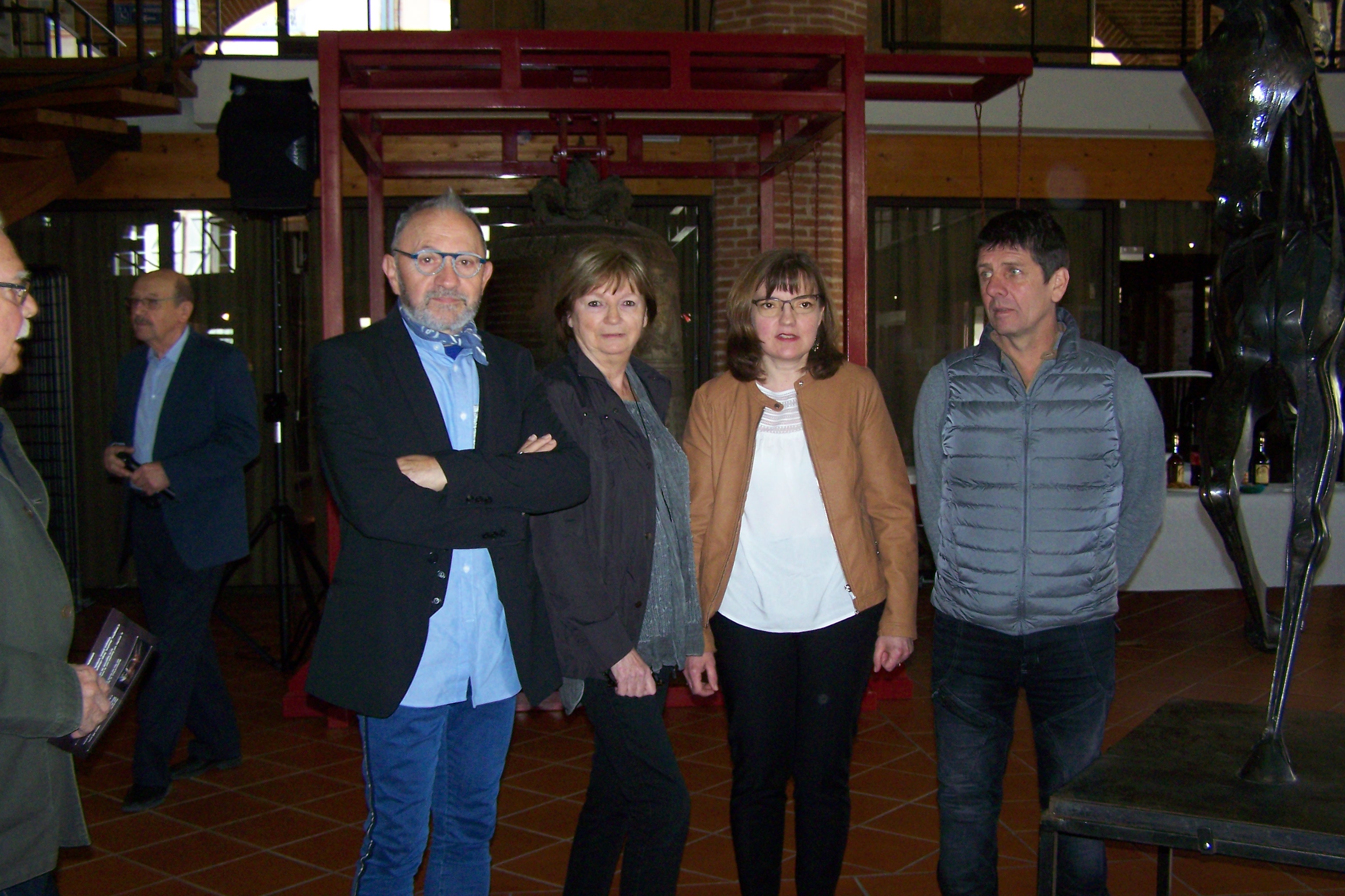 En partant de la gauche, Guy Coanus, Maïté Manoni, Corinne Labat, Emmanuel Kieffer