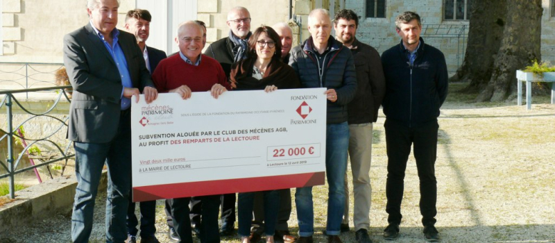 Restauration des remparts : 22 000 euros de don remis par le club des mécènes "Armagnac, Gers, Baïse"