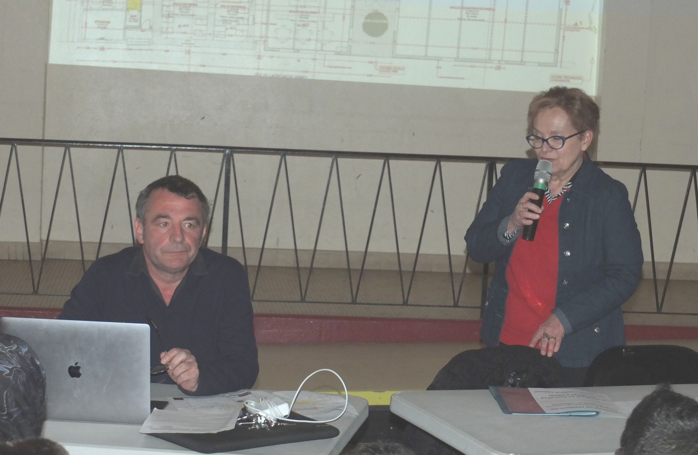 Présentation du projet par Frédéric Airoldi, en présence de Marie-Thérèse Broca-Lannaud