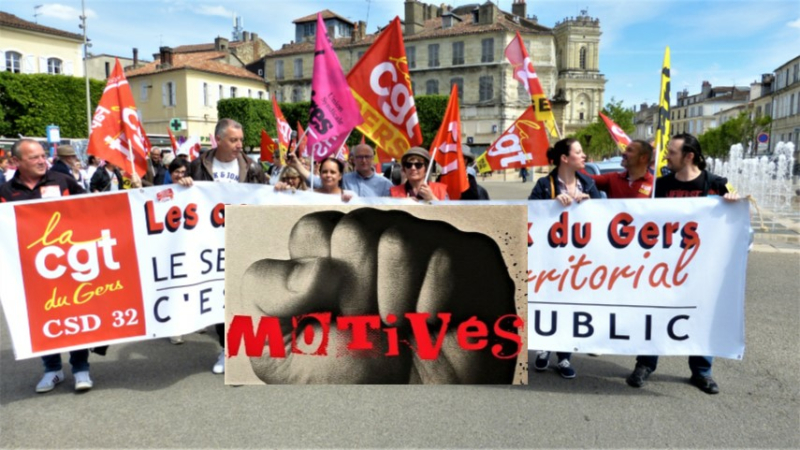les fonctionnaires sont dans la rue.