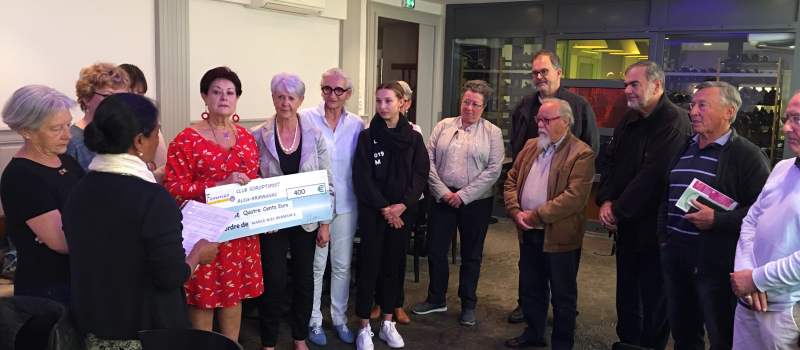 Le club soroptimist Auch-Armagnac a remis le don à Hermance