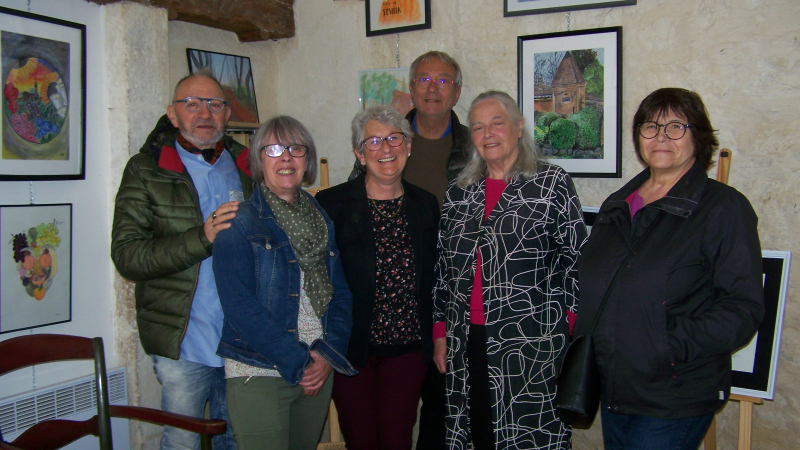 Vernissage des élèves de l'atelier de Guy Coanus, artiste peintre
