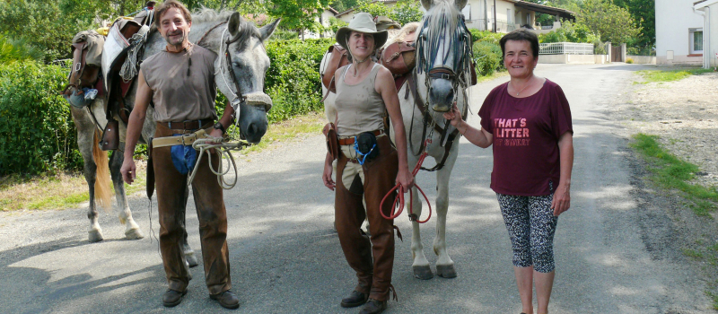 Deux basques à cheval à la découverte de "Cœur de Gascogne"