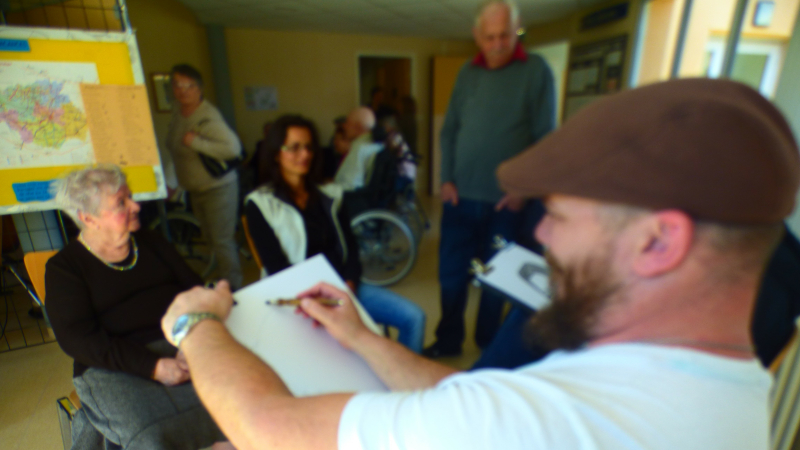 Les dessinateurs du Salon de la caricature aux Mille Soleils