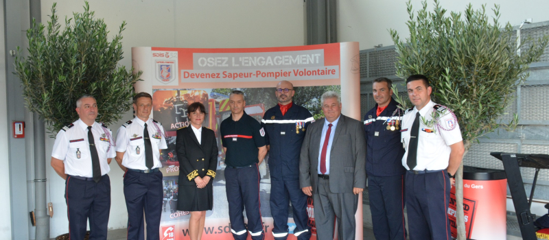 Passation de commandement chez les pompiers