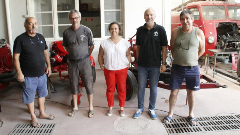 Madame la conservatrice des antiquités et objets d’art du Gers viste le musée des pompiers de Miélan