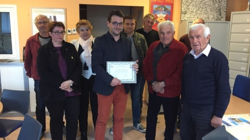 Diplôme FNACA à Roquebrune